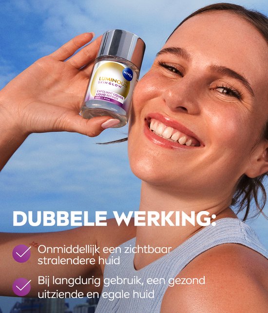 NIVEA Luminous630 Skin Glow Liquid Refiner - Exfoliant - Skincare - Leave-on Peeling - Alle Huitype - Anti-Pigment - 100ml