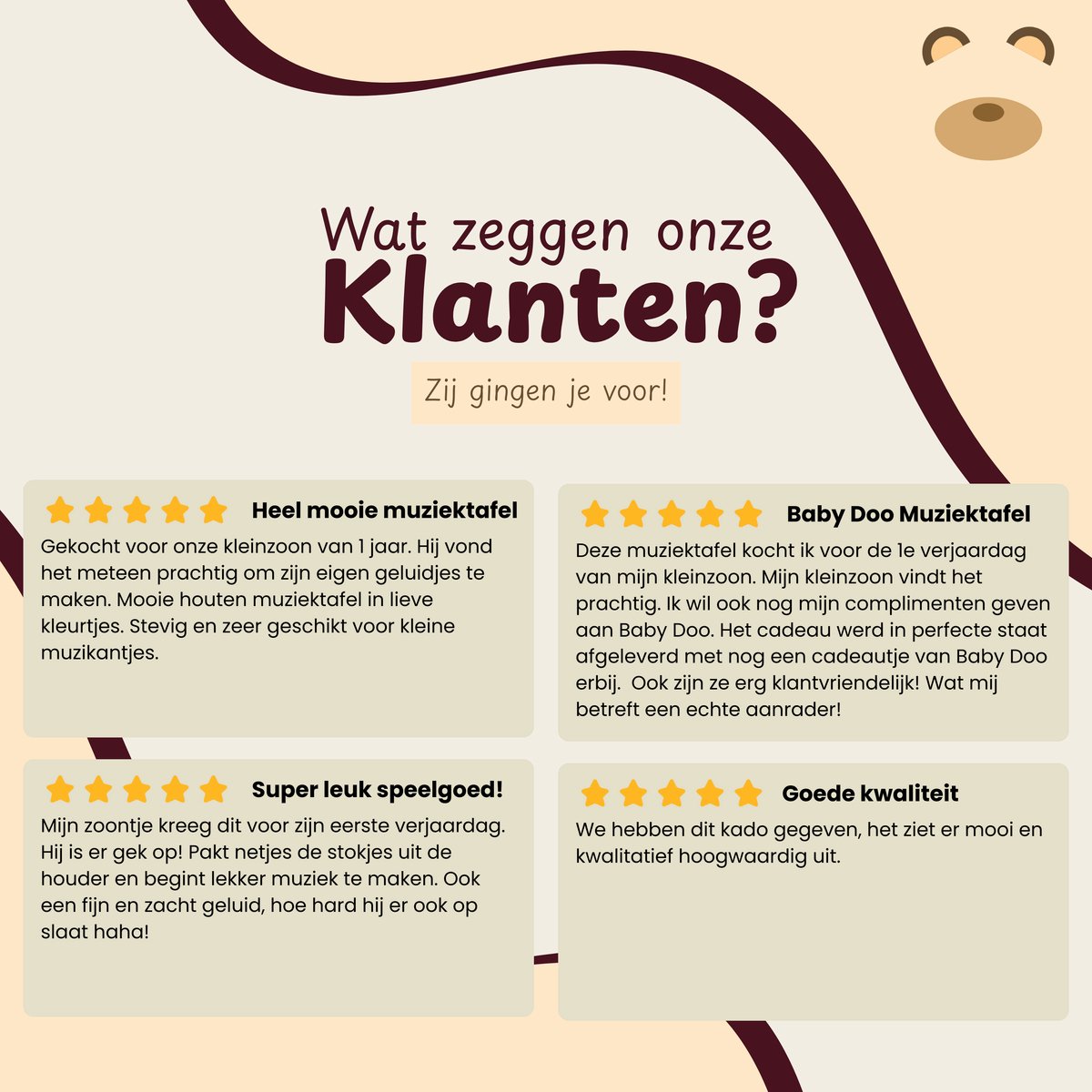 Beebie Babbels - Muziektafel - Bos Editie - Muziek Speelgoed - Houten Speelgoed - Speelgoedinstrumenten - Muziekspeelgoed 1 jaar - Met Xylofoon, Triangel en Trommel — afbeelding 5