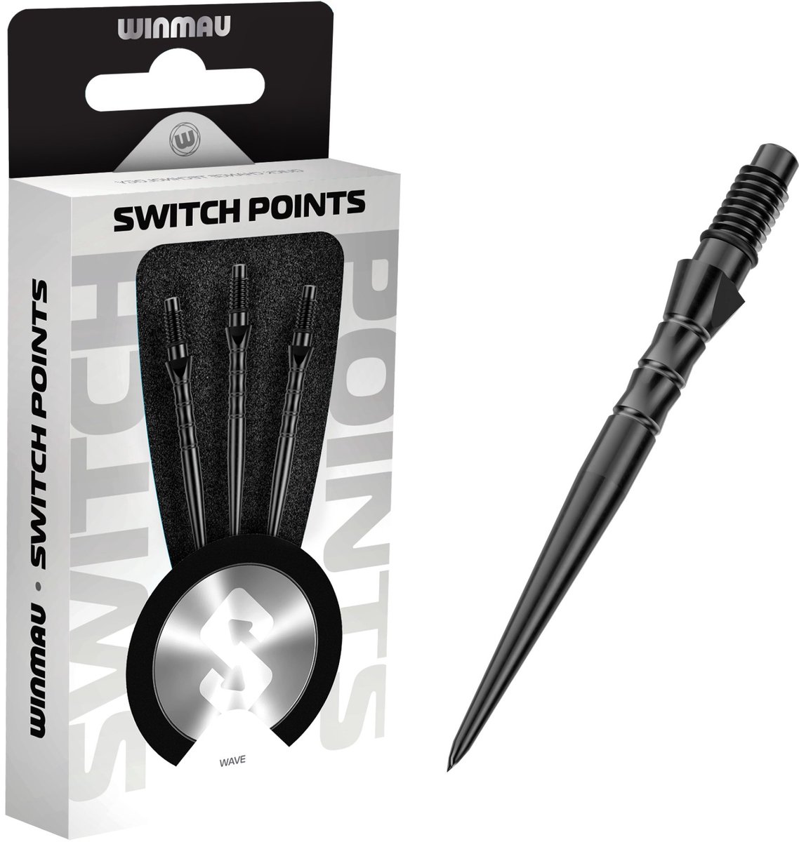 Winmau Switch Point Wave Black 40 mm