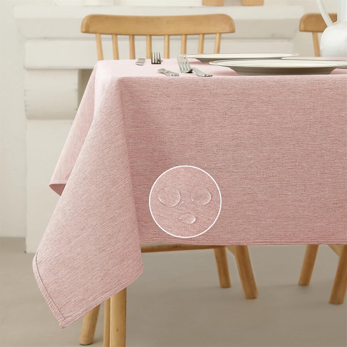 Stunq® Waterafstotend Roze Tafelkleed Met Lotus Effect Voor Binnen En Buiten Gebruik