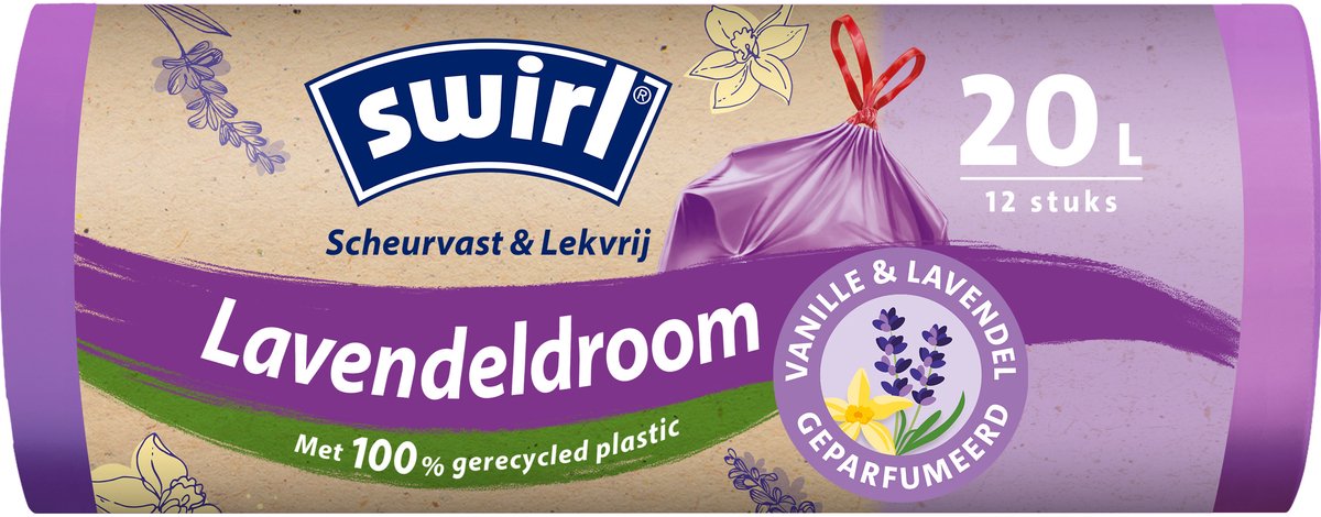 Swirl Vuilniszakken Lavendelroom 20 liter 12 stuks