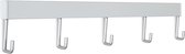 STAS Wandrek / Kapstok – 40cm - Wit - universeel ophangrek en kapstok voor jas, tas en accessoires