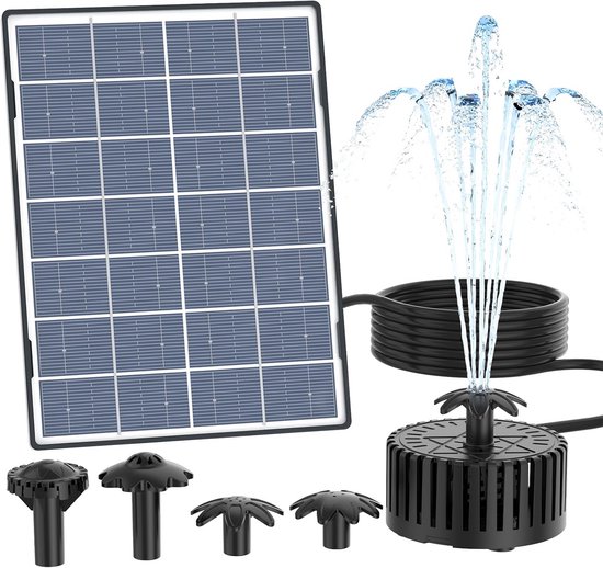 Equivera Solarfontein - Solar Fontein - Fontein Zonne Energie Vijverpomp Vijver Pomp Solar Fontein Op Zonne Energie 18
