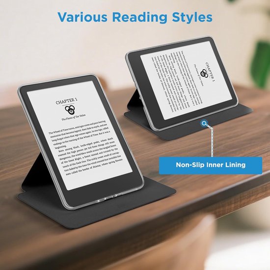 Daity 1 magnetische afneembare 2-in-1 standaard beschermhoes voor 6-inch Kindle 2024 en [andere apparaten] (zwart) van Merkloos — afbeelding 3