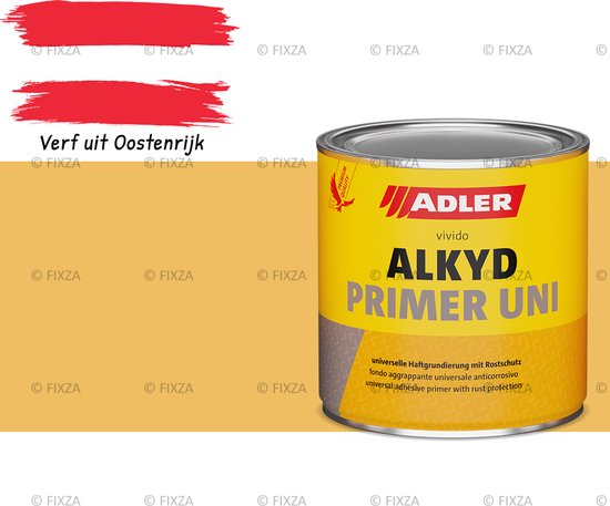 ADLER Alkyd Primer Uni – geel – 375 ml – 1K Hechtprimer & Roestwerende Metaalgrondverf voor IJzer, Staal, Zink, Aluminium & Kunststoffen – Sneldrogend – Binnen/Buiten