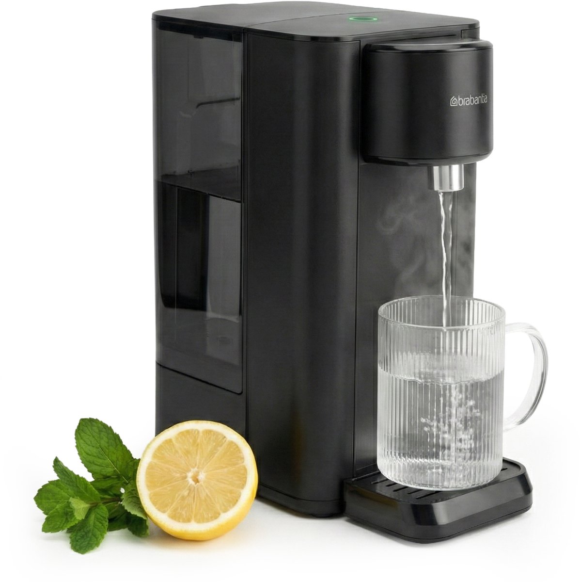 Brabantia Heetwaterdispenser - 2.5 Liter Reservoir - 100℃ - Afneembare Watertank - Instant Waterkoker - Zwart - BBEK1103 — afbeelding 1