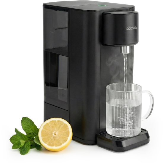Distributeur d'eau chaude Brabantia - Réservoir de 2,5 litres - 100 °C - Réservoir d'eau amovible - Bouilloire instantanée - Zwart - BBEK1103