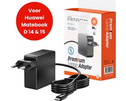 65W USB-C Laptop oplader voor Huawei MateBook D 14 en 15 – Alle modellen vanaf 2019 – Kabel + Adapter