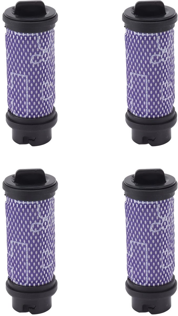 Vervangende filters voor INSE S600 S6P S6 stofzuiger, wasbare en herbruikbare stofzuiger, onderdelenfilter, sterke adsorptie, 4-pack (paars)
