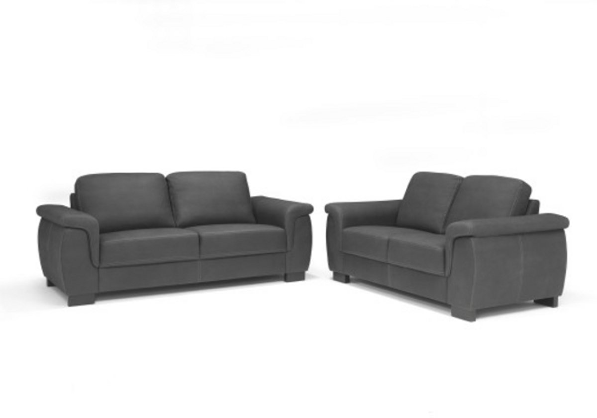 Bankstel Robin – 2,5 zits + 2 zits – Texas Stof – Zachte Lederlook – Duurzaam & Comfortabel Bankstel – Zwart