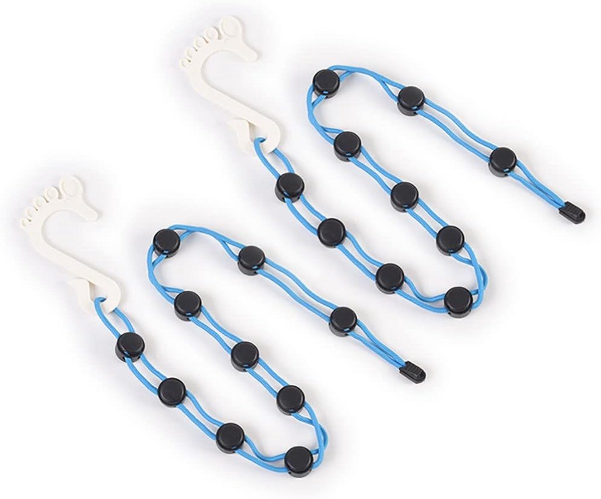 2 Stuks Sokken Clips Wasmachine en Droger Organizer Set - Blauw