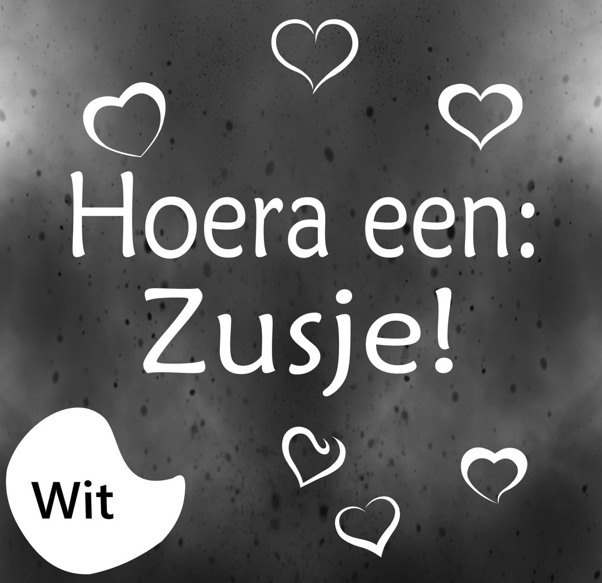 Jerma - Geboorte raamsticker - Hoera een zusje - Wit - ± 7 x 50 cm - Zelfklevend - Weerbestendig