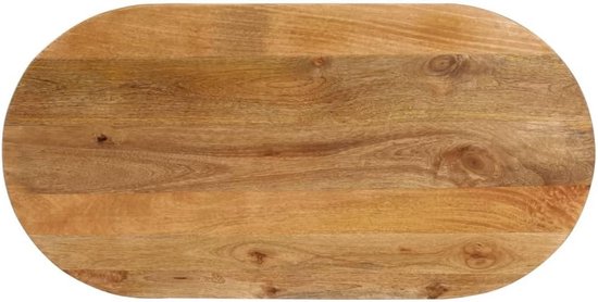 vidaXL Tafelblad ovaal 120x60x3,8 cm massief mangohout