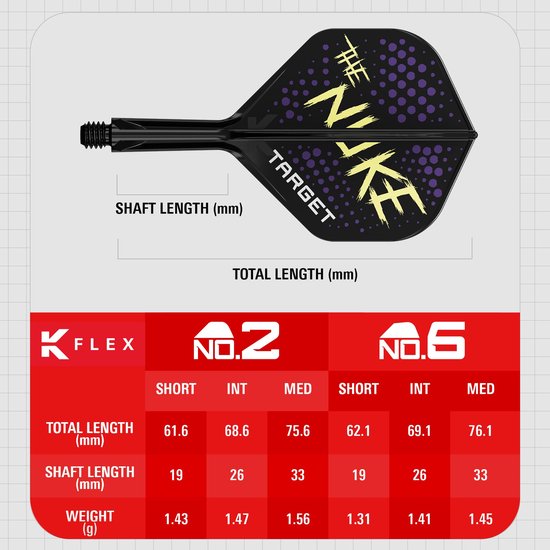 Target K-Flex Luke Littler NO2 - Dart Flights - Medium van Target — afbeelding 3