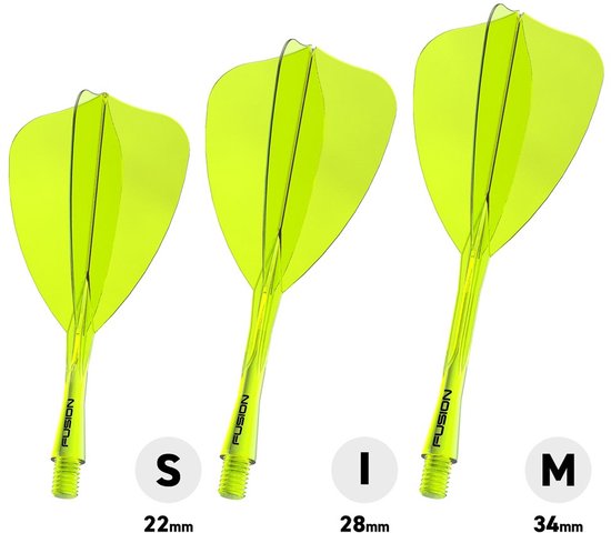 Winmau Fusion Arrow Neon Yellow - Dart Flights van Merkloos — afbeelding 5