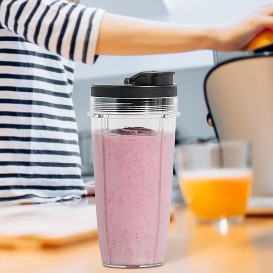 Cosensi - Deksel Vervangende Accessoires voor Juicer met To Go Deksels, Blender Cups, Compatibel met Nutri Ninja - Optimaliseer Gezondheid en Gemak — afbeelding 3