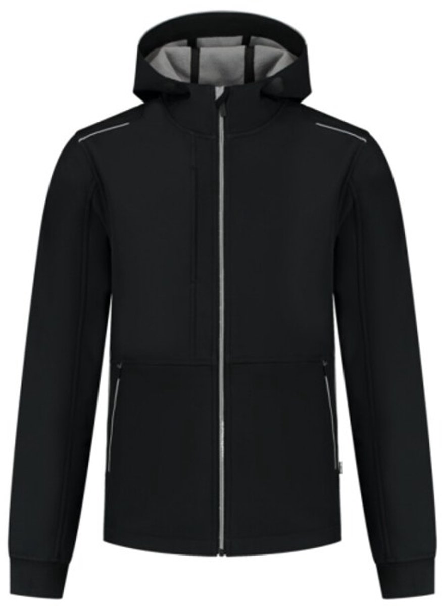Tricorp 402705 Softshell Capuchon Accent black grey maat M