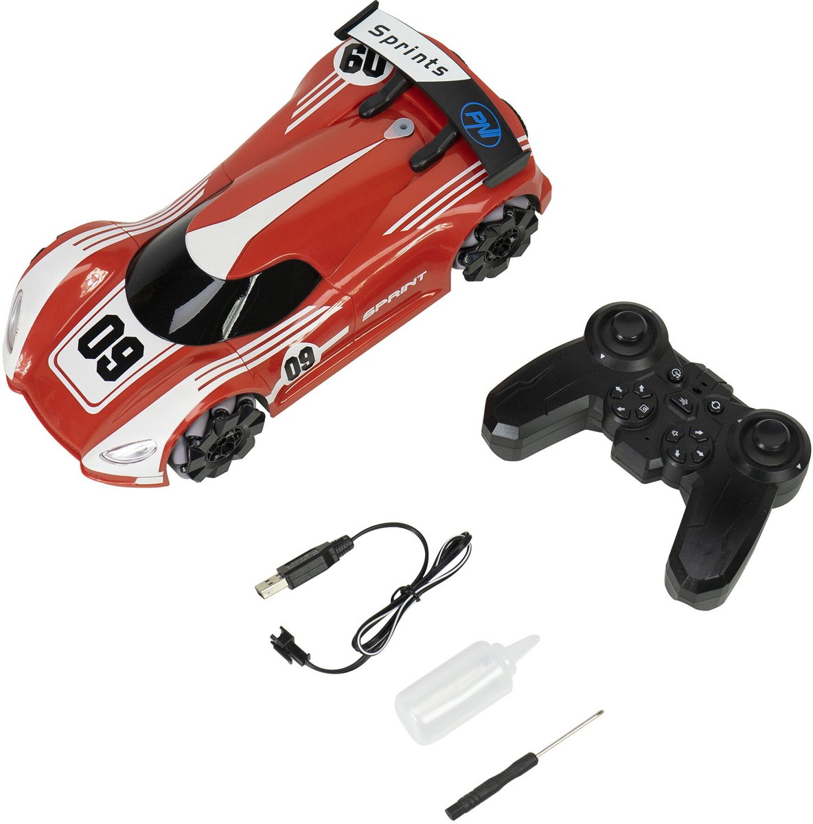 SILVERCLOUD REDONE RC RACEWAGEN speelgoedauto rood op afstandsbediening met water- & lichteffecten