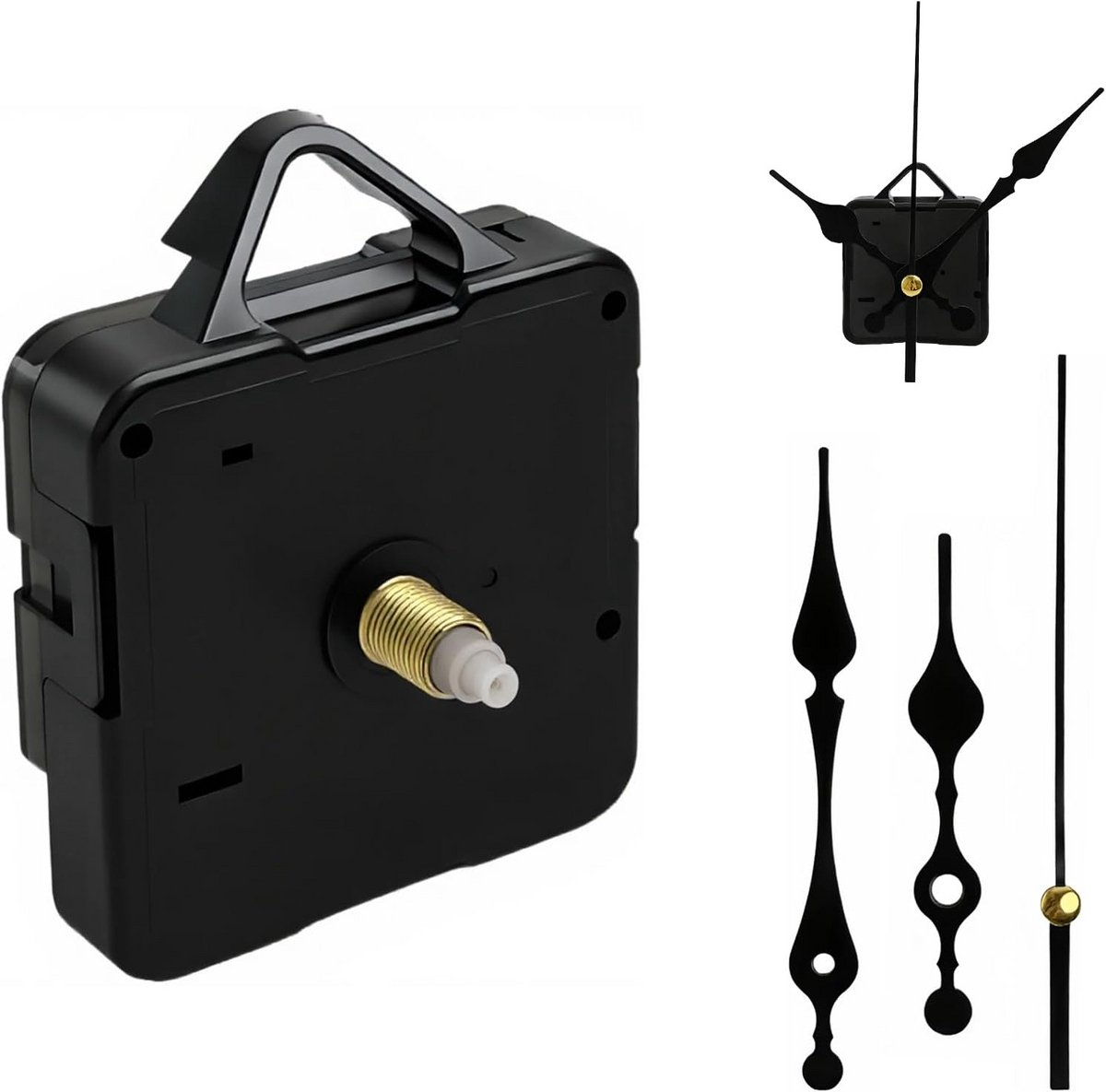 Stille Kwarts Uurwerk voor Wandklok 16mm - Complete Set voor Reparatie en DIY