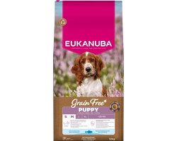 Graanvrij Puppyvoer Vis voor Kleine en Middelgrote Rassen 12kg - Natuurlijke Ingrediënten