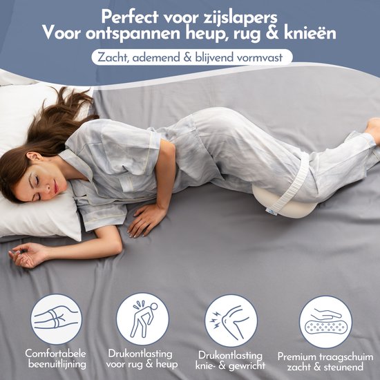 Beenkussen Memory Foam - Ergonomisch Kniekussen voor Slaap en Ondersteuning