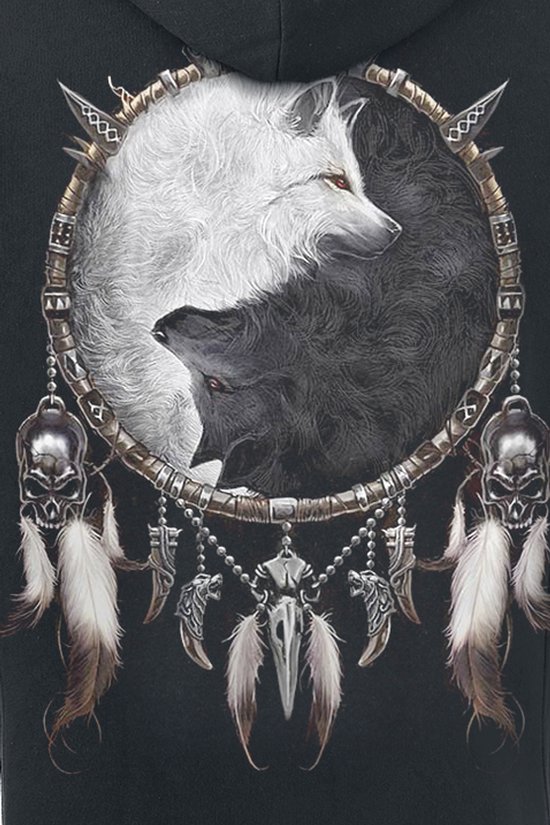 oneforus Herentrui met capuchon, 3D dierenprint, wolf, sweatshirt