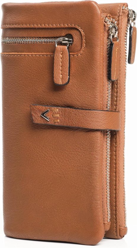 VISCONTI ® Leren portemonnee voor dames, RFID-bescherming, portemonnee, bifold, meerkleurig, in geschenkdoos, polka multicolor portemonnee (P1), bloemen, Small, Elegant