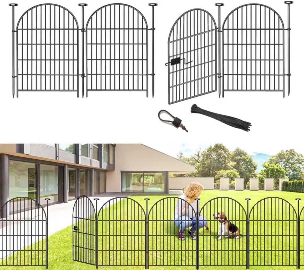 Flexibel Metalen Tuinafscheiding (Hekwerk) - Tijdelijke Barrière voor Dieren en Tuinbesche