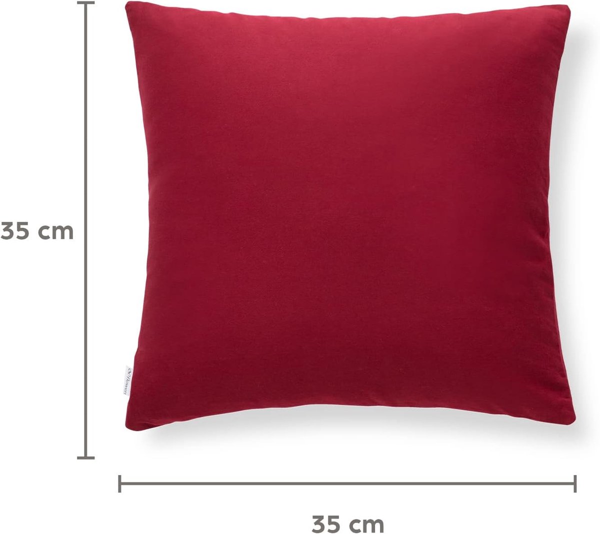 Famanu Set van 2 kussensloop 35x35 microvezel premium super zachte kussenslopen resistent en anti-mijt kussenbeschermer decoratief met verborgen rits wasbaar transparant