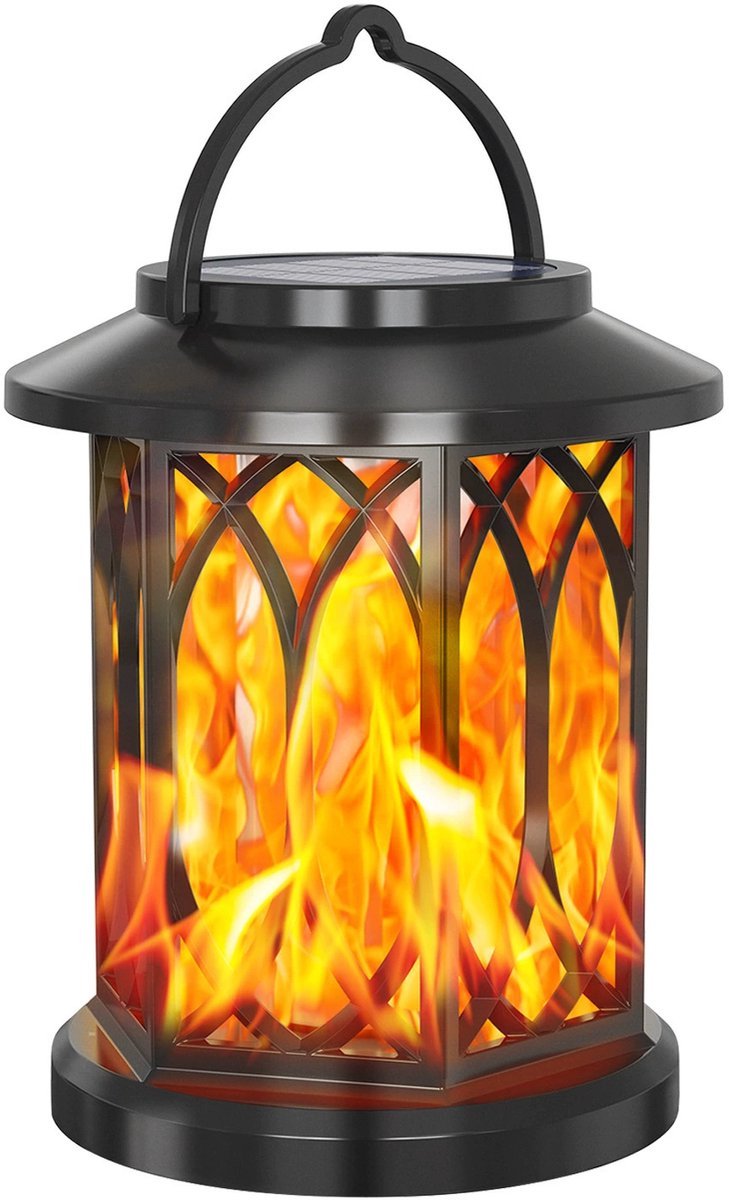 Solar lantaarn buitenlicht, verbeterde flikkerende vlam zonne-lantaarn buiten waterdichte hanglamp decoratie, zonne-lantaarn Geschikt voor binnenplaats pad boom tuindecoratie Exclusief voor Kerstmis