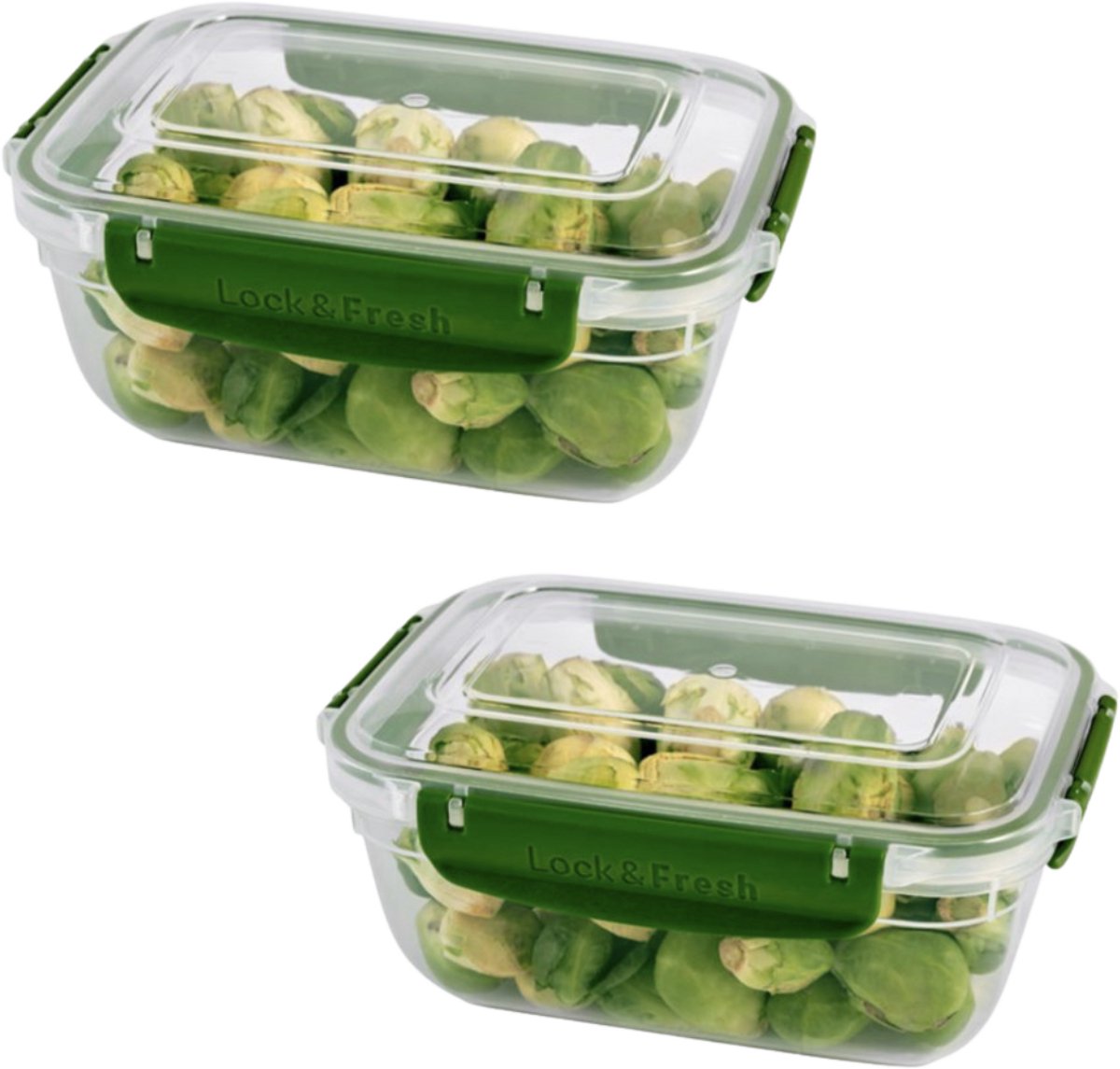 Lock&Fresh voorraadbak - Vershoudbox Groen - 1400ml - BPA vrij