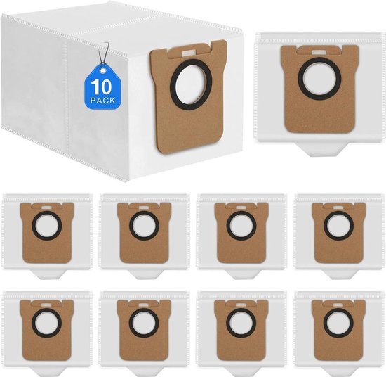 Inclusief 10 stofzakken, vervangende stofzakken, accessoirekit en reserveonderdelen Geschikt voor Dreame S10/S10PRO PLUS/X10 robotstofzuigers; grote capaciteit van 3 liter.