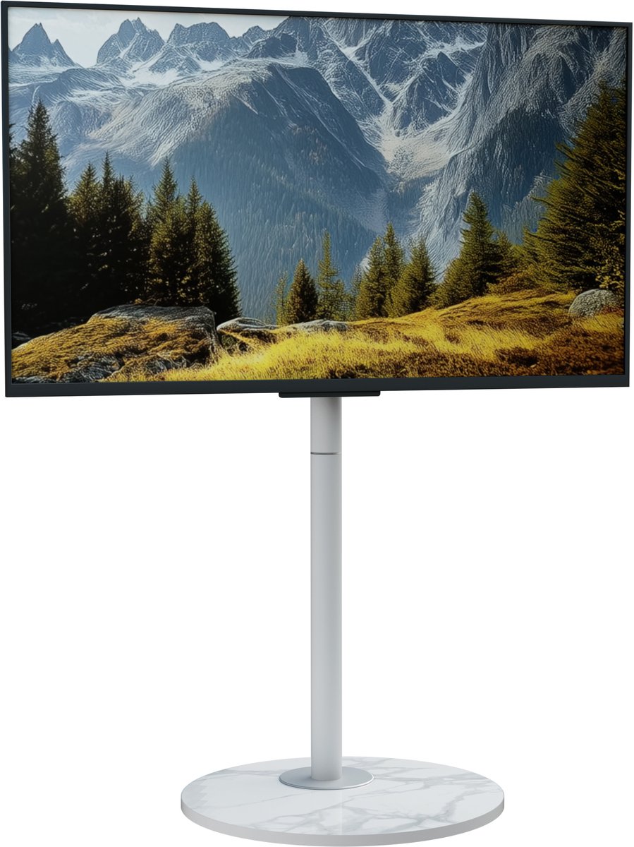 unho Vloer-tv-standaard met wielen Sintersteen tv-standaards voor tv's van 40-75 inch