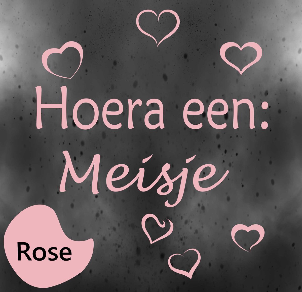 Jerma - Geboorte - Sticker - Hoera een meisje - Raamsticker - voorbeeld 52 x 40 cm - Zelfklevend
