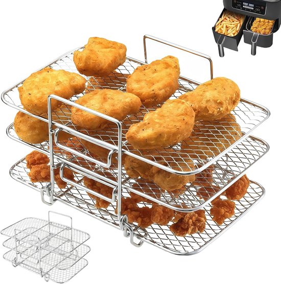 Airfryer accessoires – 3 etages heteluchtfriteuse