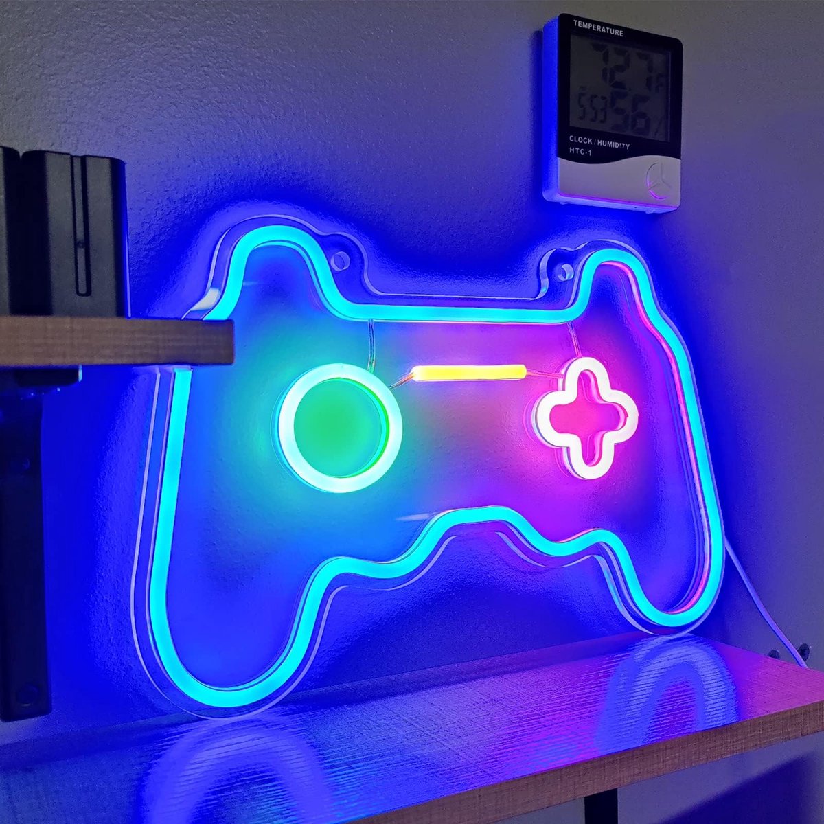 Unyqoos® Blauw Dimbaar LED Neonbord voor Speelkamers en Feestelijke Decoratie
