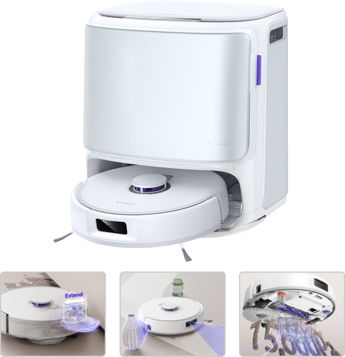 NARWAL Freo Z10 Robotstofzuiger Wit 15.000 Pa Zelfledigend