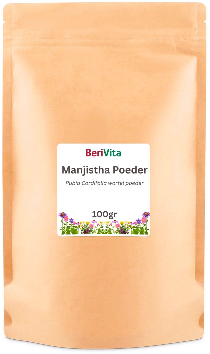 Manjistha Poeder 100gr - Puur Rubia Cordifolia Powder