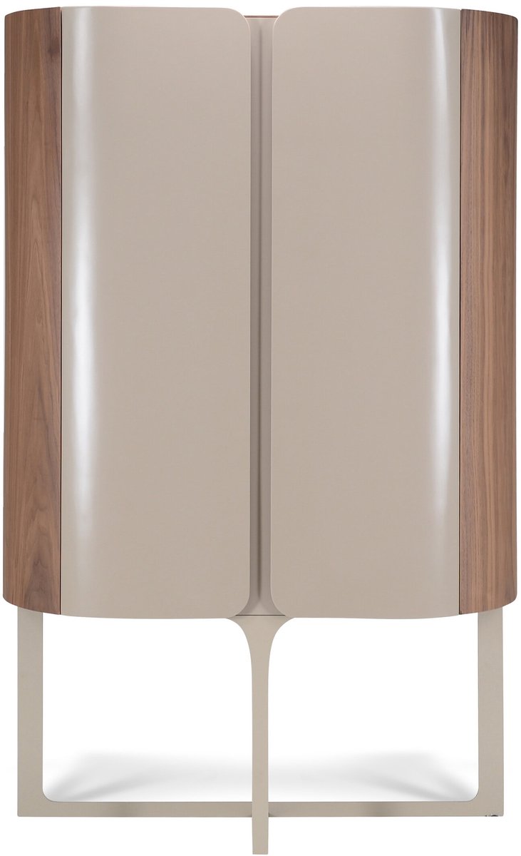 Icon Living - Wandkast Sarah 010 - 100x50x160 Walnoot Poot Creme