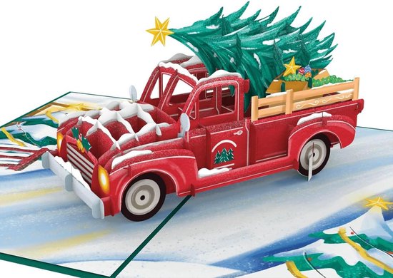 papercrush® Pop-up kerstkaart, grappige 3D-kerstkaart voor kinderen (meisjes of jongens), vrouwen en mama, handgemaakte kerstman cadeaukaart met envelop, wenskaart voor Sinterklaasdag
