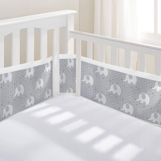 Petite Amélie ® Ledikant - Babybed grijs 70x140 cm - meegroeibed 0 - 6