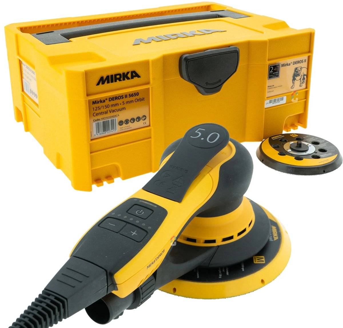 MIRKA DEROS II 5650 Excentrische Schuurmachine in Koffer – foto 2