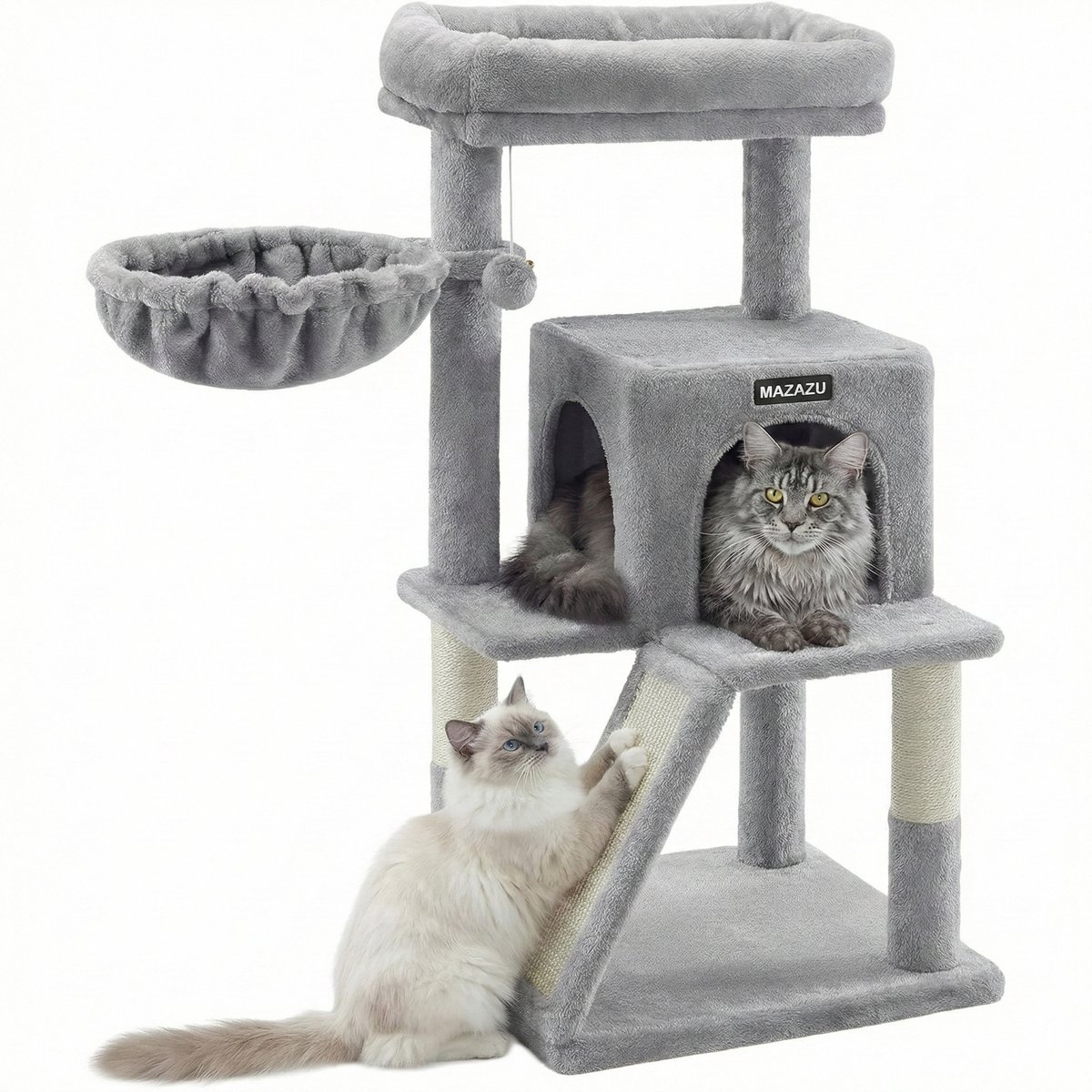 MAZAZU Krabpaal Compact Lichtgrijs 96cm met trap