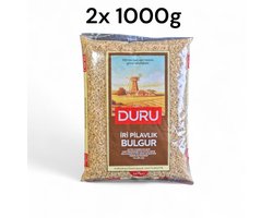 Duru Extra Grove Bulgur (Pilavlik) – 2 x 1000 g | 100% Volkoren Tarwebulgur | Gezond & Natuurlijk - iri pilavlik bulgur -Coarse Bulgur 100% Whole Wheat Bulgur | Healthy & Natural