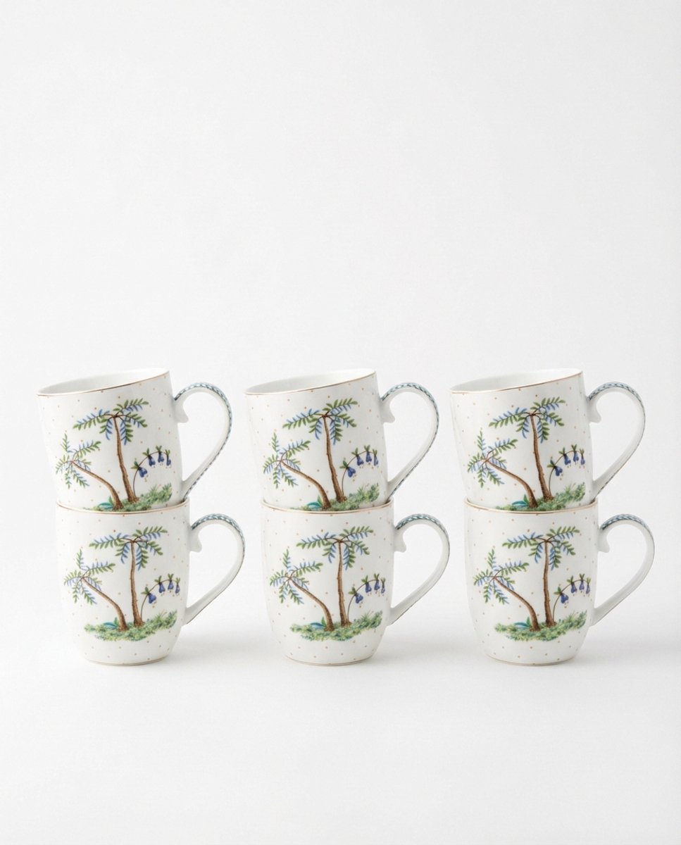 Pip Studio Jolie Mokken - Koffiekopjes met Oor - Koffiemok - Servies set van 6 - 200ml