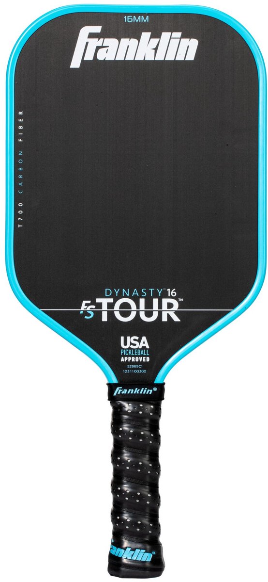 Franklin Pickleball Paddle - FS Tour Dynasty Blauw 16mm - Carbon Fiber.