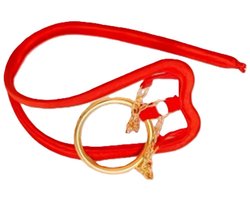 BamBella ® - Penis sleeve string zonder bandjes - maat Onesize - Sexy erotische heren onderbroek Rood mannen rollenspel valentijnsdag