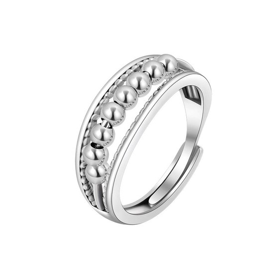 NEFET® - Anxiety Ring - Fidget Ring - 925 Zilver - One Size - Zilverkleurig - Heren / Dames - ideale geschenk - Cadeautjes Accessoires
