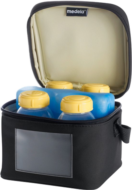 Medela Koeltas Moedermelk flesjes - Medela flesjes passen perfect - met 4 Medela flesjes en koelelement