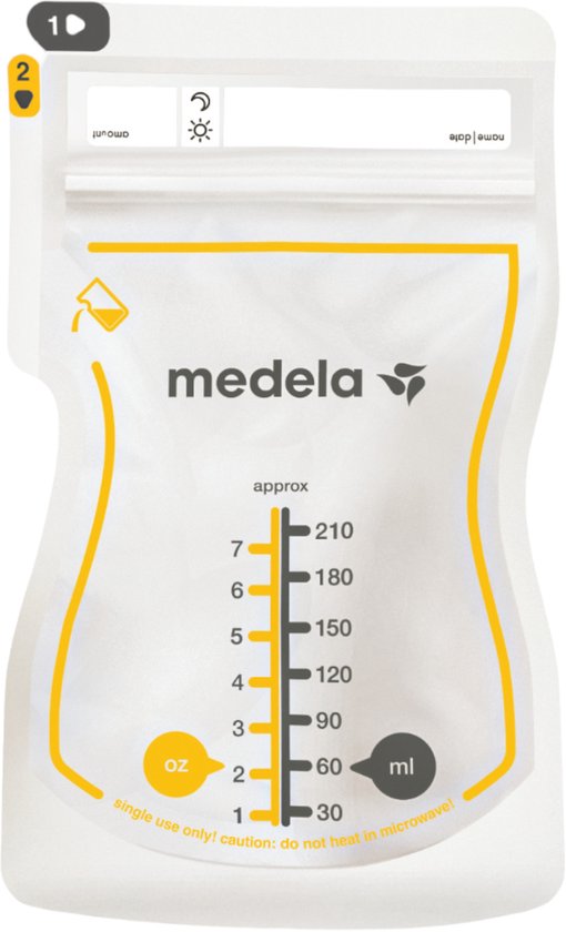 Medela Moedermelk Bewaarzakjes – 50 stuks – Lekvrij – Met Dubbele Sluiting en Schenktuit – BPA‑vrij en recyclebaar